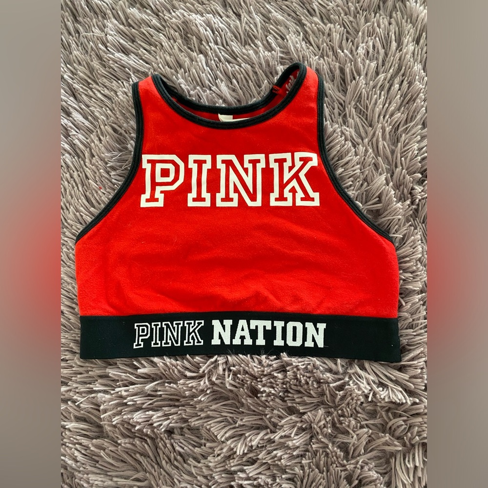 Victoria's Secret Red and Black Sports Bra